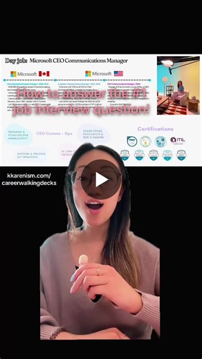 How to answer the #1 job interview question with a career walking deck | Karen K. Ngo posted on the topic | LinkedIn