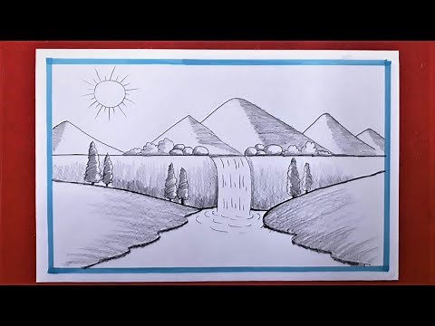 How To Draw a Scenery || Easy Drawing For Beginners || Pencil Art