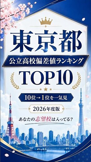 東京都 公立高校偏差値ランキング📚