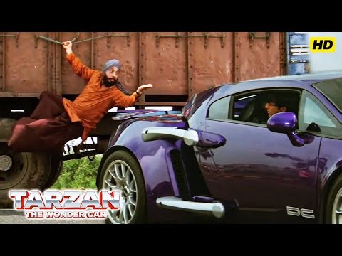 जान लेके मानेगा क्या तू अब ,कहा से लाया ऐसी कार | Tarzan Full Movie | Ajay Devgn Amrish Puri Movie