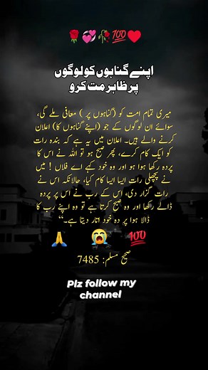 14K views · 218 reactions | Gunha ko zahir krna . #IslamicReel #Hadith #Quran #Deen #IslamicQuotes #Allah #Sunnah #Dua #Reminder #IslamicVideo #IslamicStatus #ProphetMuhammad #IslamicPost #Muslim #IslamicMotivation | Hadees aur Zindagi | Facebook