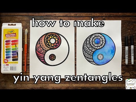 How to Draw a Yin Yang with Patterns | Step by Step Tutorial