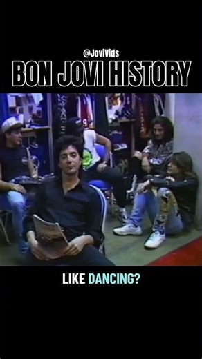 Bon Jovi in their dressing room