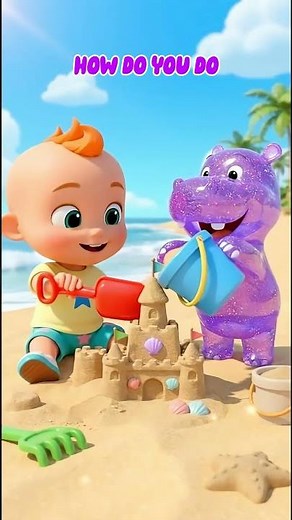 Colour Animal Finger Family Song (Purple Hippo) #colorsong #fingerfamilysong #purple