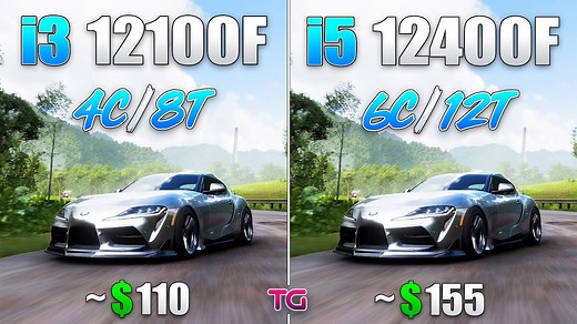 i3 12100F vs i5 12400F - test in 10 games