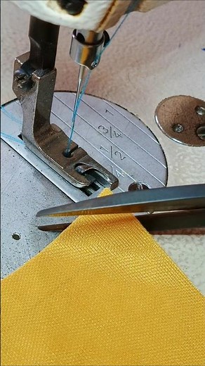 How to start sewing using a rolled hem presser foot #shorts #sewing #hemming