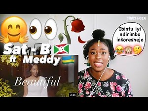 Sat-B - Beautiful ft Meddy (official lyrics visualizer) Reaction Video | Chris Hoza