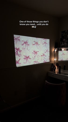 Perfect for small rooms ✨📽️ Link in bio 🔗 🎀 #smallroom #roomideas #miniprojector #cozyhome