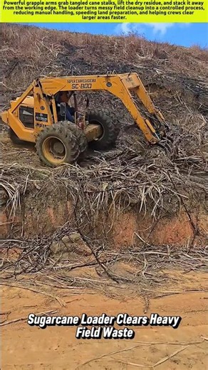 Sugarcane Loader Clears Heavy Field Waste