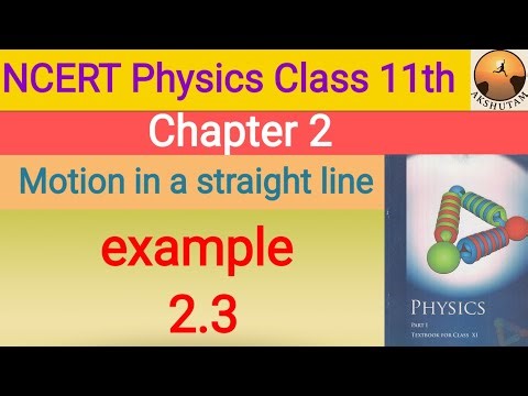 ncert physics class 11th chapter 2 motion in a straight line example 2.1 detailed solution with pdf