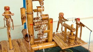 DIY how to make water fountain and red fish pond