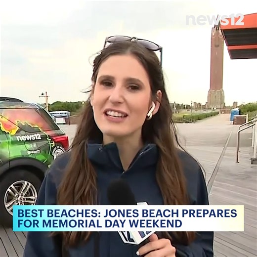 10K views · 47 reactions | BEST BEACHES ️  What is your favorite beach on Long Island? News 12's Jenn Seelig and Alex Calamia are kicking off the unofficial start to summer at Jones Beach - https://tinyurl.com/za2ba7xs | News 12 Long Island | Facebook