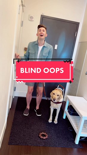 I have no words #storytime #blind #oops #guidedog #retinitispigmentosa #funny #interabledcouple #couplegoals #dog