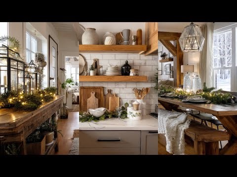 Rustic Winter Wonderland Home Tour | Cozy, Elegant & Charming Holiday Decor