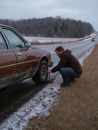 I stopped to help an elderly couple stranded with a flat tire on the highway — and a week later, my mom called screaming, “STUART! WHY DIDN’T YOU TELL ME?! TURN ON THE TV! RIGHT NOW!” I’m a single dad to my seven-year-old daughter, Emma. Her mom walked out when she was three, so it’s been just the two of us for years. Holidays can feel complicated, but my parents always make Thanksgiving warm and joyful — full of noise, good food, and the kind of comfort that only comes from family. That afterno