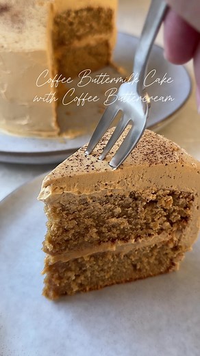 Delicious Coffee Buttermilk Cake Recipe with Buttercream