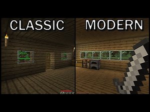 Minecraft Lighting and Texture Comparison - Classic Beta 1.7.3 vs. Modern Release 1.21