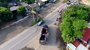 45K views · 304 reactions | MOVING THROUGH MEXICO: Dozens of migrants in Loma Bonita, Oaxaca, were seen in ABC drone video piling into the back of a large truck that they hope will take them to their next stop on their journey north to the US. Pres. Trump has announced he will send up to 15,000 troops to the border in response to the caravan of migrants. https://abcn.ws/2zrUiib | ABC World News Tonight with David Muir | Facebook