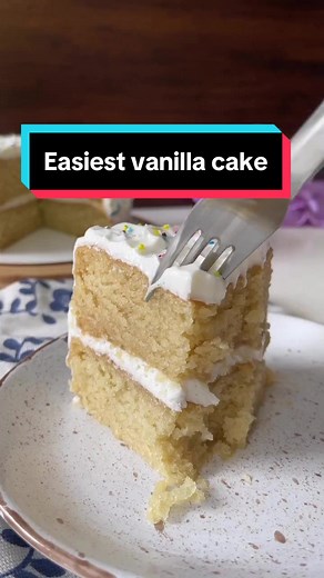 Easy Eggless Vanilla Cake Recipe