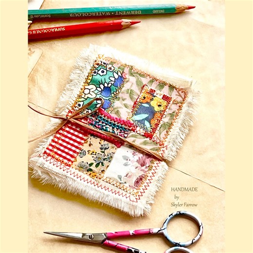 Handmade Fabric Clusters | Journaling & Junk Journal Embellishments - Etsy