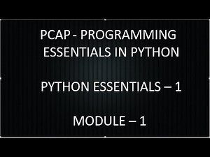 PCAP - Programming Essentials in python || PYTHON ESSENTIALS 1 || MODULE 1 TEST Answers || CISCO