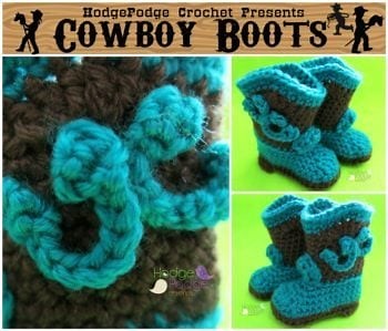 Make a pair of crocheted cowboy boots!