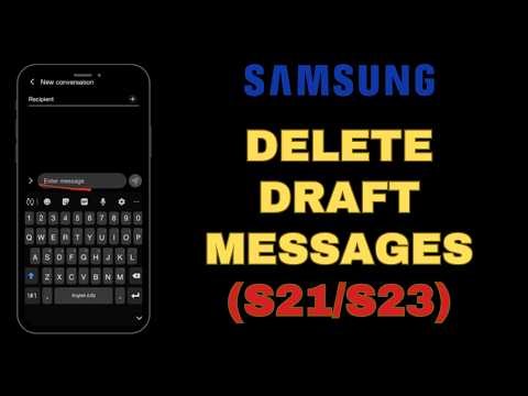 How to delete draft text messages on Samsung (S21 / S23)