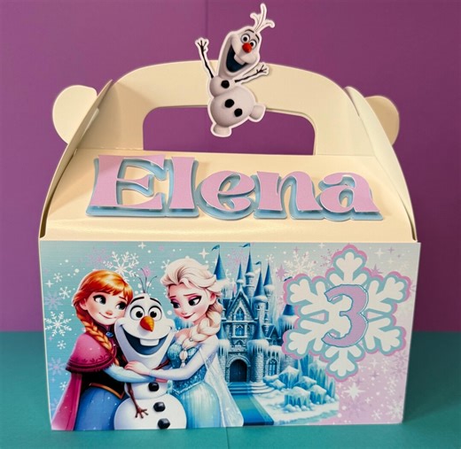 Frozen Treat Box | Frozen Birthday Party Favor | Elsa & Anna Theme Favor Box | Personalized Frozen Party Box - Etsy