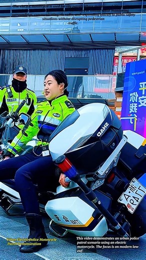 Urban Electric Police Motorcycle Patrol Demonstration