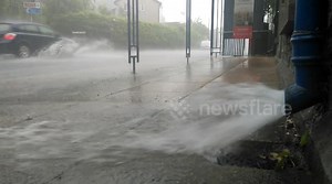 Torrential rain and flooding in Ambleside today