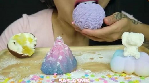 Fluffy mousse cake #asmr #sasasmr #moussecake #mukbang #fyp #foryoupage