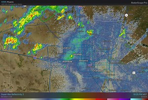 3.9K views · 30 reactions | 10:25 PM MST: Colliding outflow boundaries has resulted in pop up showers and even a few storms over portions of Maricopa County. This activity will be short lived, but there could be some some light rain in portions of the Phoenix Metro over the next hour. #azwx | US National Weather Service Phoenix Arizona | Facebook