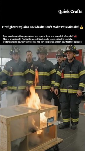 Firefighter Explains Backdraft: Don't Make This Mistake! ⚠️ #FireSafety