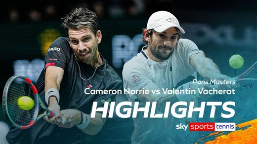 Cameron Norrie vs Valentin Vacherot | Paris Masters highlights
