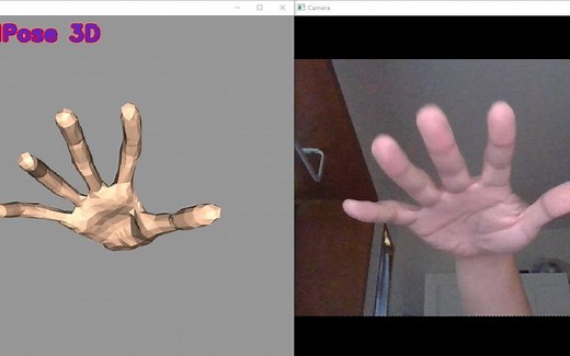 开源项目 - handpose 3D 三维手势 RGB 单目相机 手势识别 手势检测 手势3D建模 深度学习 AR交互人工智能