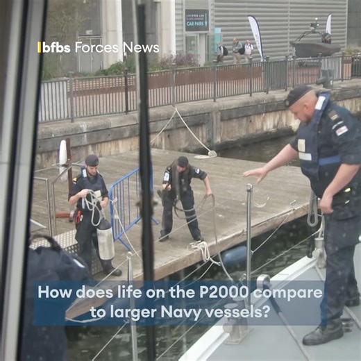 Meet the patrol boat, HMS Example🫡⚓️ At just 20m she is one of the smallest vessels in the Navy. We spoke to personnel at DSEI 2025 for the inside scoop👉 | Forces News