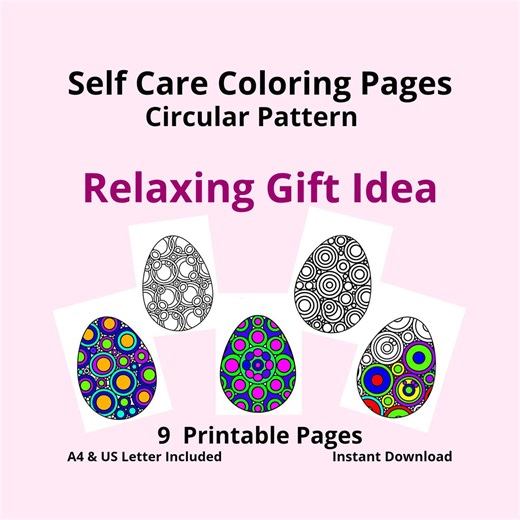 Gift Coloring Pages Bundle, Mandala, Circular Patterns, Printable for Adults & Kids, Relaxation Art - Etsy
