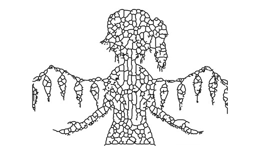 【東方】Bad Apple!! しかし、粘菌システム Skeleton Physarum