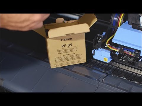 How to replace the printhead of a Canon iPF Graphics printer