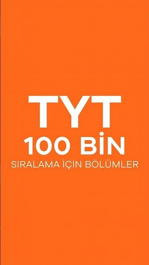 100 BİN SIRALAMA! En Mantıklı 2 Yıllık Bölümler (TYT 2026) #yks #tyt #tercih #ykstercih #yks2026