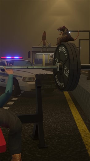 mid day reps #lowpoly #rat #cat #lifting #ps1