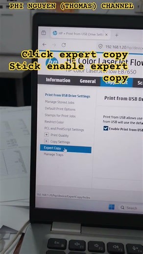 how to enable expert copy hp printer