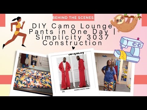 DIY Camo Lounge Pants in One Day | Simplicity 3037 Construction #simplicitypatterns #S3037 #diy
