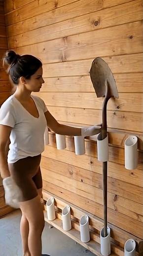 A Few PVC Pipes Completely Organized This Garage #diy