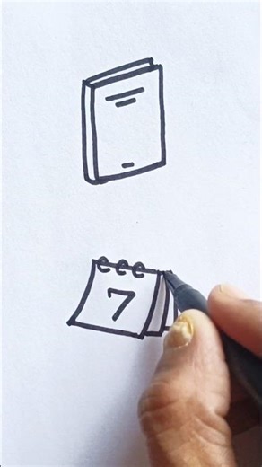 Book and small calendar drawing easy #trending #shorts #viral #trend #ytshorts #youtube #fyp #foryou