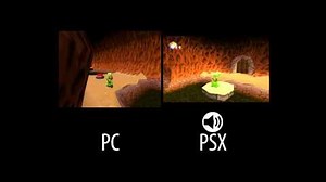 Croc Legend of the Gobbos - PC and PSX comparison