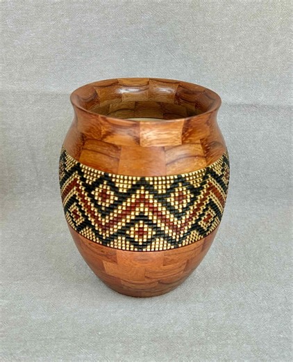 Turned Segmented Bowl With Basket Weave Illusion Feature Ring - Etsy