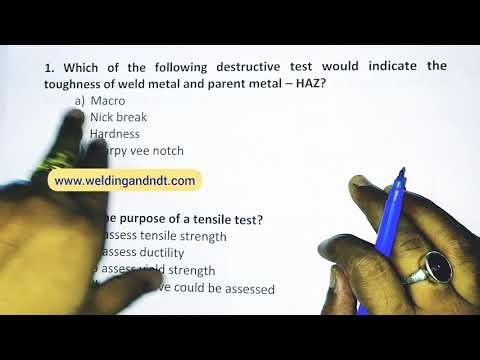 [English] CSWIP 3.1: Chapter 4 (Destructive Testing) Question & Answers