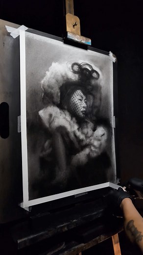 145K views · 1.5K reactions | Chill charcoal drawing session. This is...
