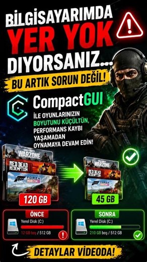 OYUNLARIN BOYUTUNU DÜŞÜREN SİHİRLİ UYGULAMA! COMPACTGUI